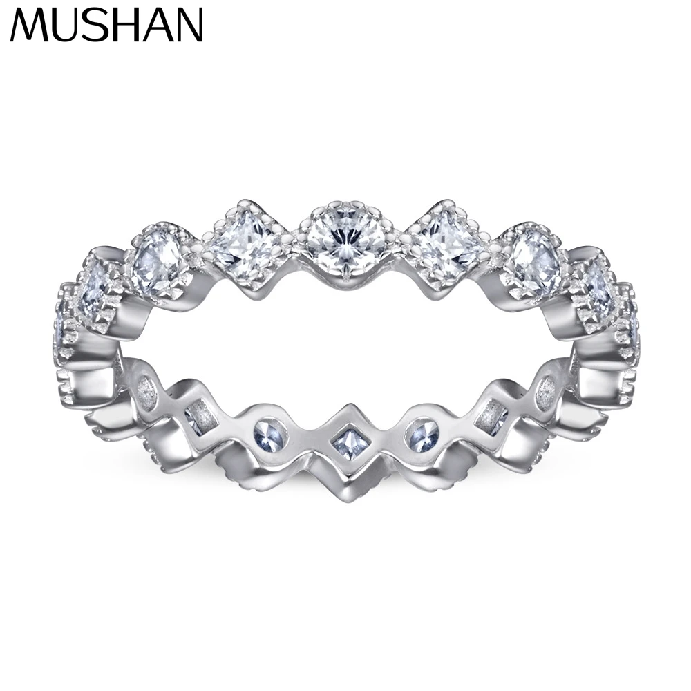 

Ювелирные изделия MuShan: Кольцо из стерлингового серебра 925 пробы с высокоуглеродистым бриллиантом, обручальное, для коктейльных вечеринок, роскошное женское украшение, изысканные ювелирные изделия