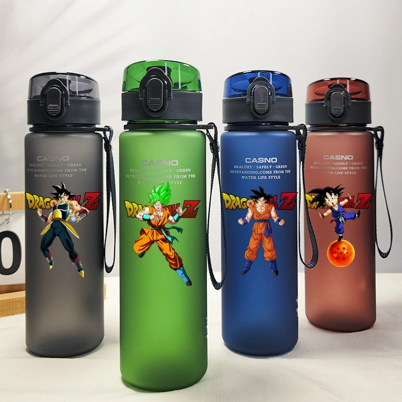 

560ml Dragon Ball Water Bottle Son Goku Super Saiyan Anime Large Capacity Drinking Cup Portable Outdoor Sports Drinking Boy Gift