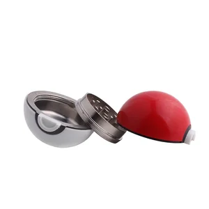 Bir Pokeball'un metal öğütücüsünün jilet gibi keskin dişleri olan ot, tütün öğütücü, sevimli ve Bitkisel sigara içmek için Aksesuarlar, havalı bir Alet Esrar yapraklarının 6 büyük satışı, no. 2