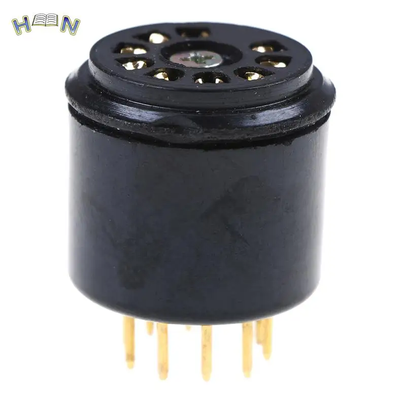 1pc 9 Pin Bakelite Vacuum Tube Saver Base For 12AX7 12AU7 ECC82 ECC83 Amps Black Electrical Plugs