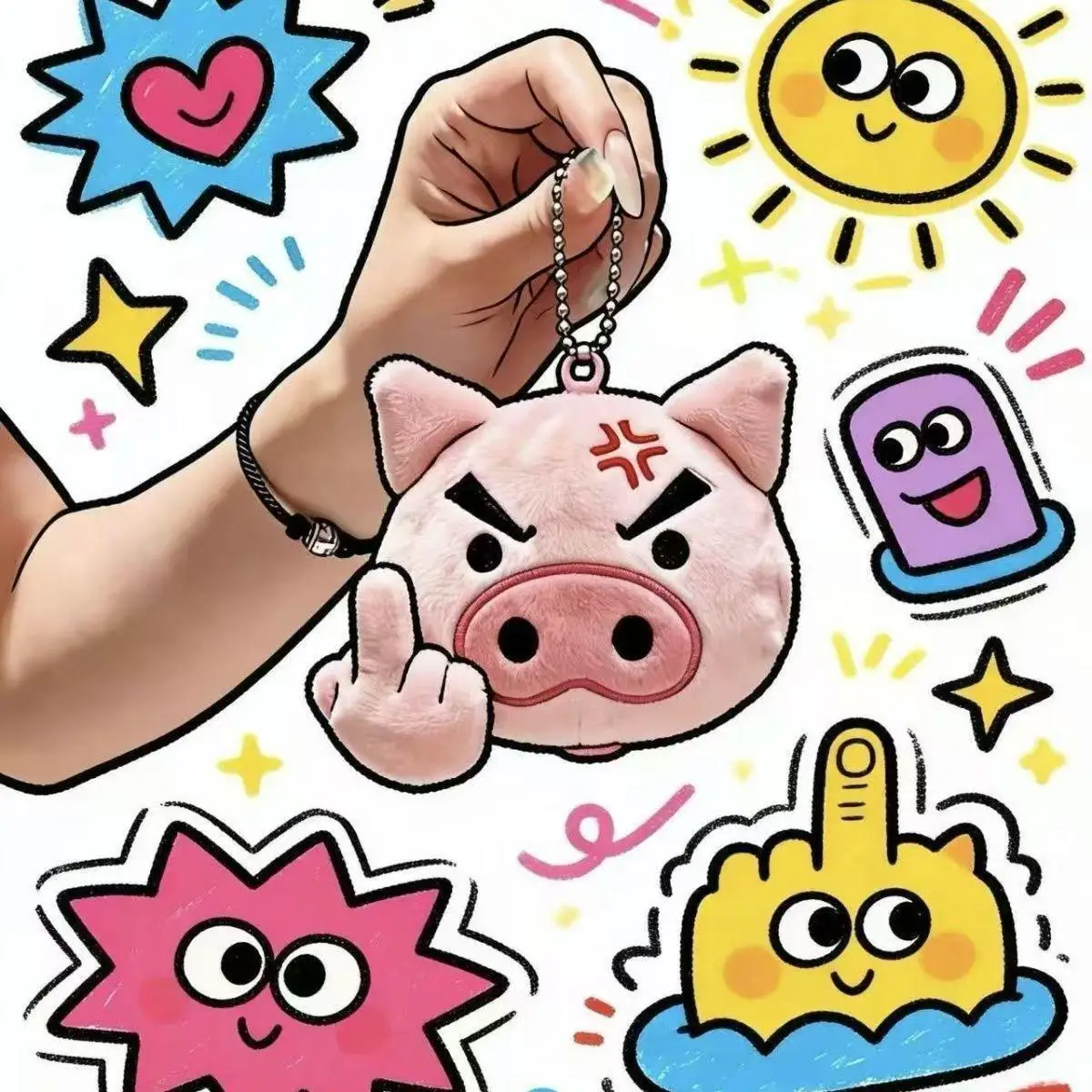 Neuer Crayon Shin-chan Buriburizaemon Niedlicher Kreativer Kawaii Schlüsselanhänger Cartoon Anime Peripheriefigur Dekorativer Anhänger Urlaubsgeschenk – Detail 1