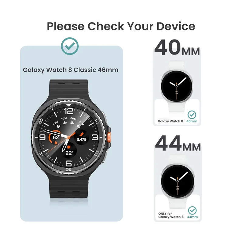 2PCS Tempered Glass For Samsung Galaxy Watch 8 Classic/8 40mm 44mmCover Anti-Scratch Screen Protector With Tool Easy 2030 image 2
