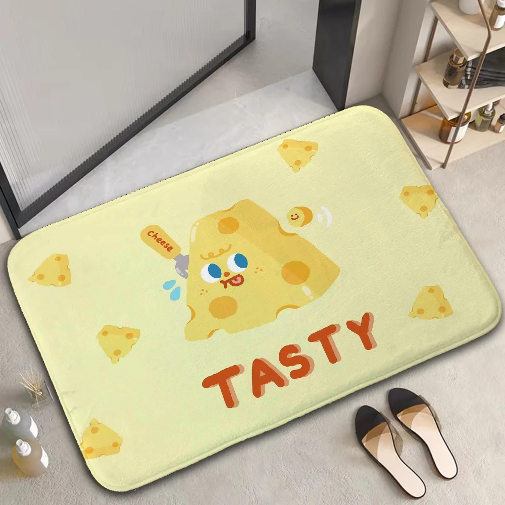 Cheese Non-slip Mat Bathroom Foot Mat Carpet for Kitchen Mats Prayer Rug Rugs Door Floor Bath House Entrance Home Textile Garden