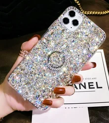 Luxury Rhinestone Glitter Case for Samsung Galaxy S24, S25 Plus, S21 FE, S22, 23Ultra, Note20 S26, Back Phone Cover, Fashion