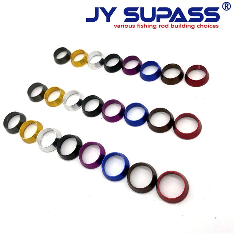 JY SUPASS 5pcs winding check custom fishing rod repair accessories,fishing rod aluminum trim rings