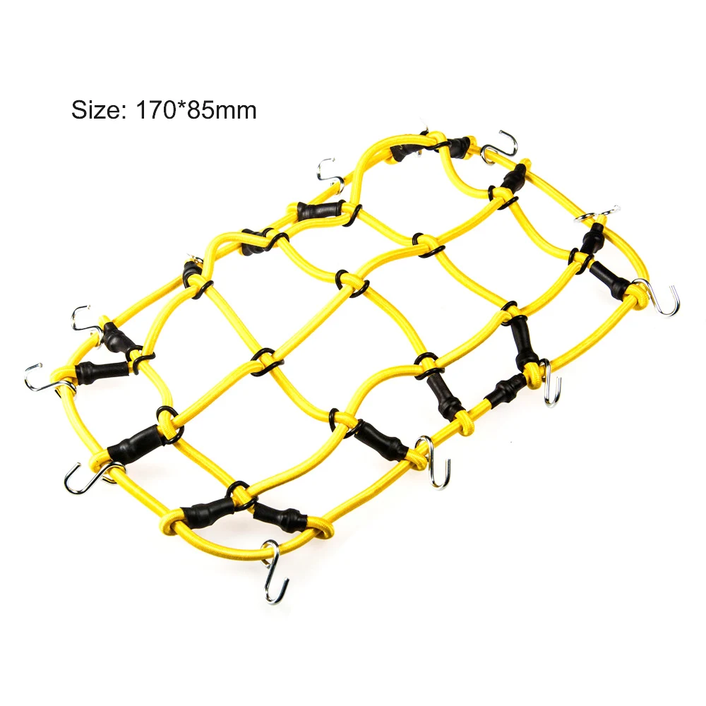 MIBIDAO Roof Rack Storage Elastic Rubber Rope Luggage Rack Net for Axial SCX10 TRX4 Tamiya 1/10 RC Car Truck Model Parts