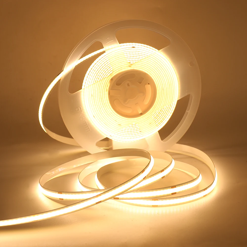 12V Wifi LED COB Strip Light Dimmable Power Kit US EU UK Remote Control 320LED 528LED 384LED Linear Lighting Flexible Led Tape
