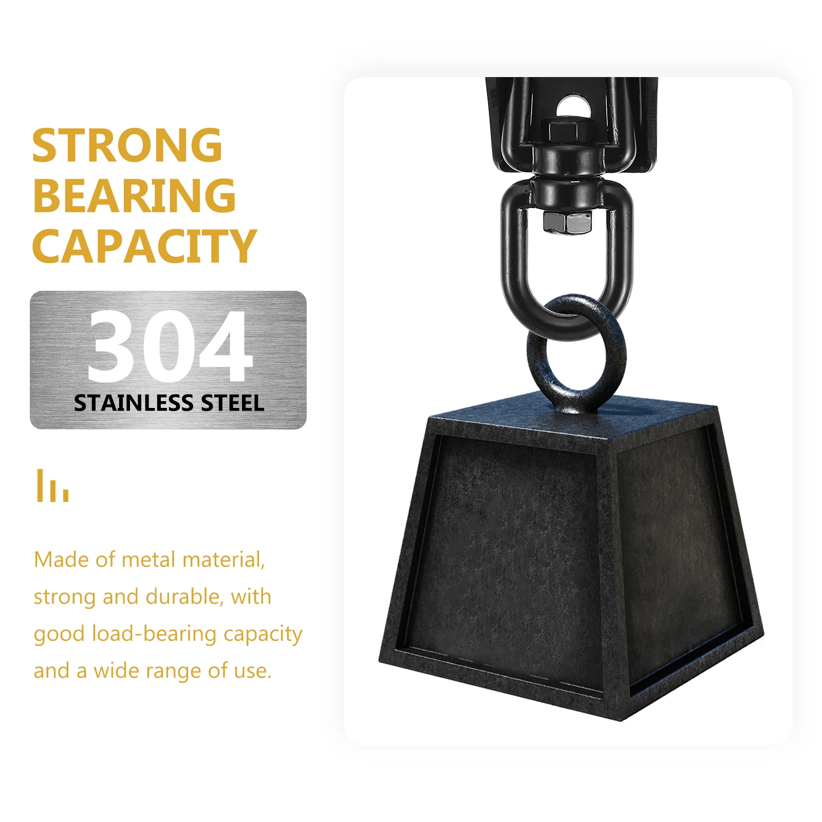 

Stainless Steel Hook Durable Swing Fitting Hammock Outdoor Trustworthy Suspension Hook Kit Practical Safe Application Efficient