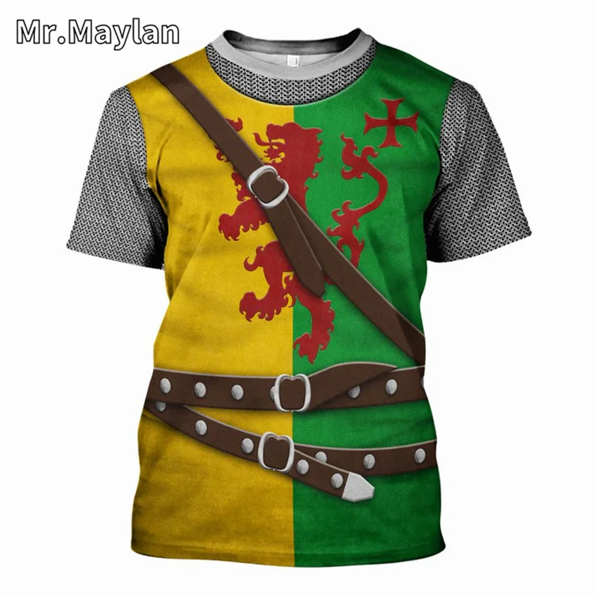 Medieval Knights Armor Cosplay Costume Tshirt 3D Men T shirt Vintage Fashion Short Sleeve Shirt Summer Streetwear Unisex Tee-010