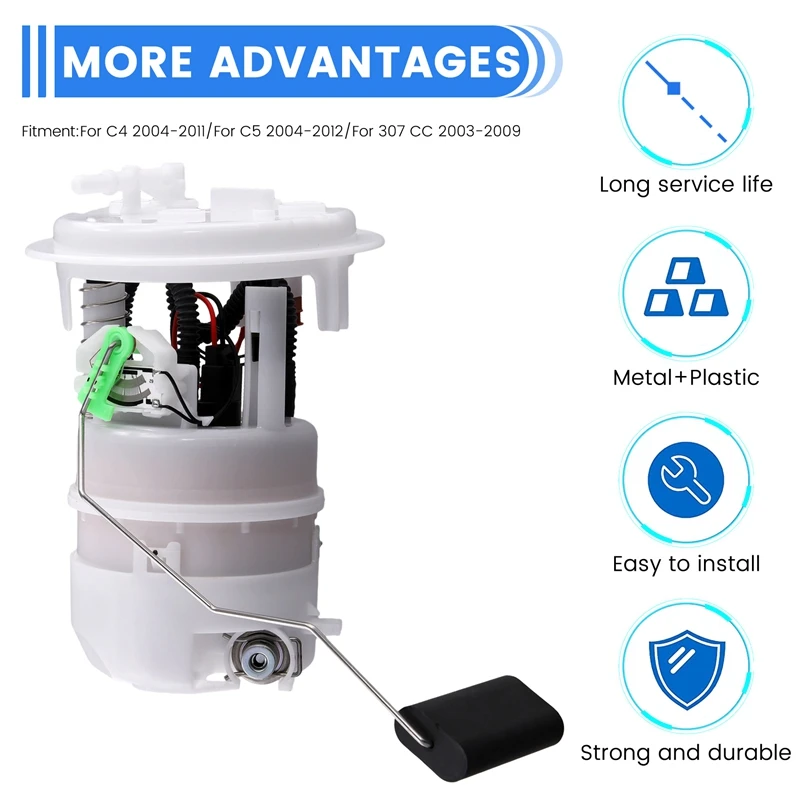 9682753580 Car Fuel Pump Module Assembly For Citroen C4 C5 04-12 Peugeot 307 03-09 E10526M 1525KJ 1525Q4 9682753