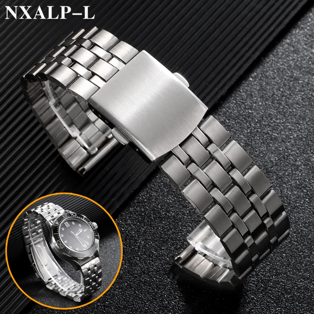 20mm 22mm Edelstahl Uhrenarmband für Seiko für Omega Smartwatch Armband Armband Metall Armband Damen Herren Universal Zubehör