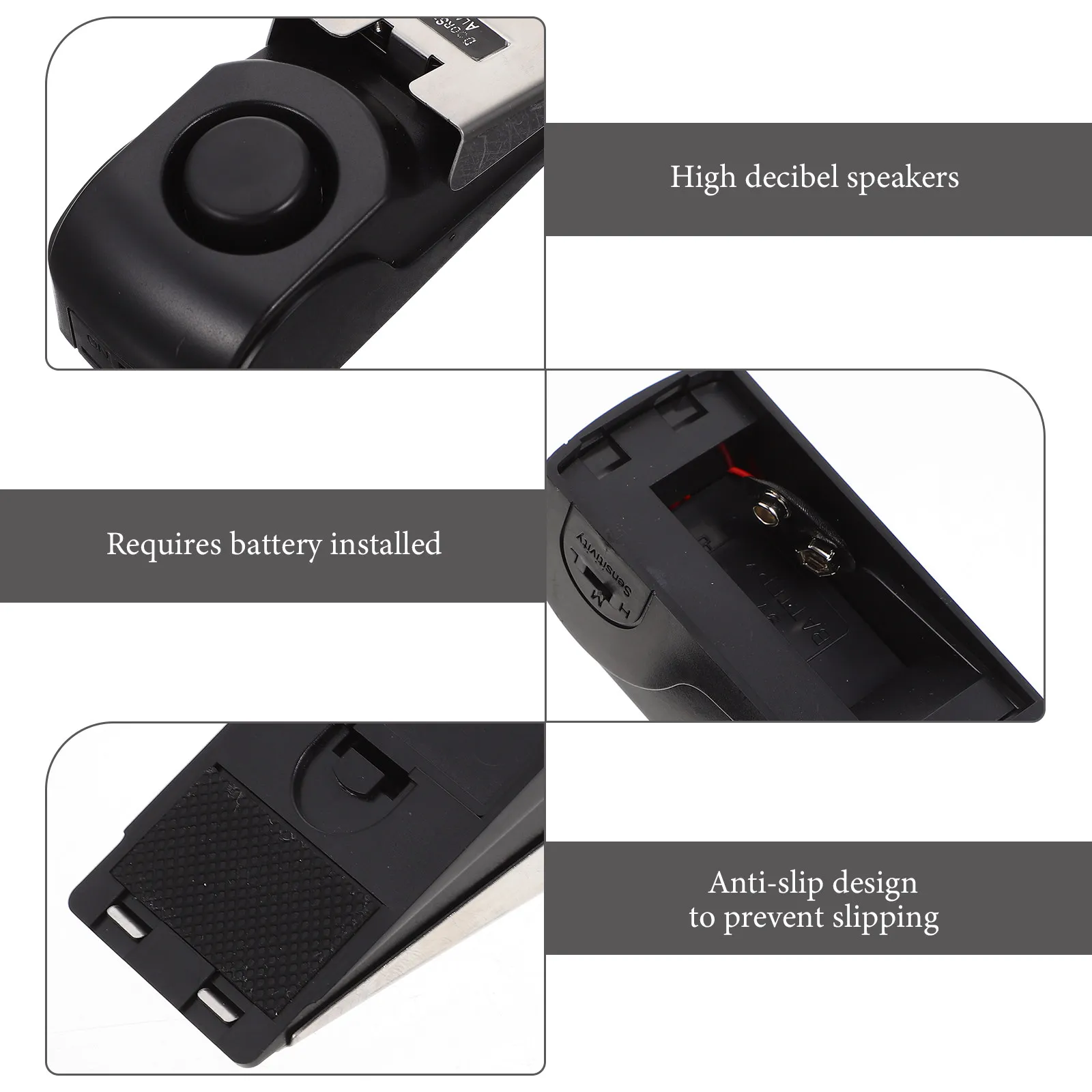 

Door Stop Alarm Device Press Type Wedge Stopper for Safety Protection Friendly Non Slip Wind Resistant Secure Fit