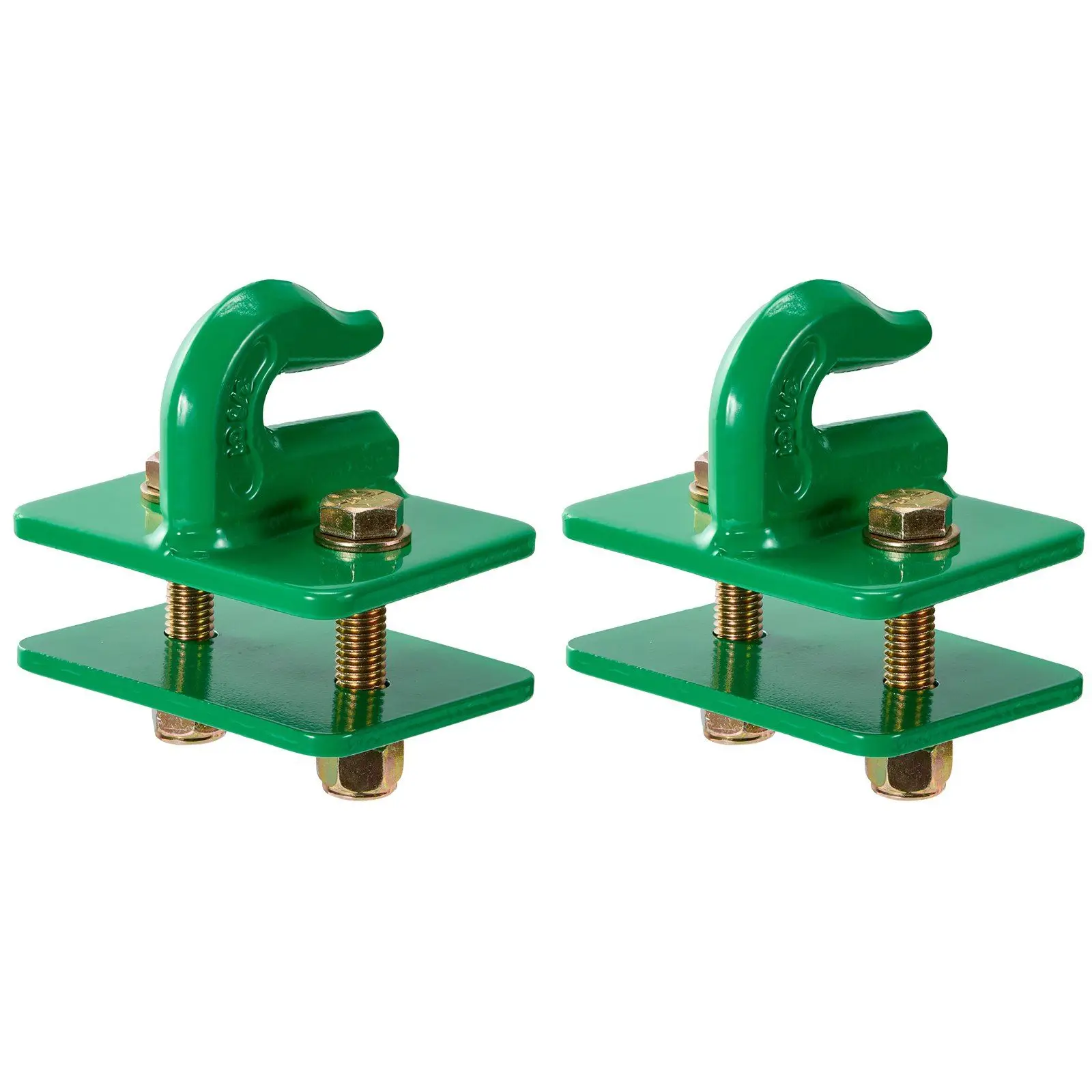 

High Strength 15000lb Forged Grade 70 Steel Tractor Hook 3/8 inch Compatibility Robust Mounting Plate Green Protective Finish