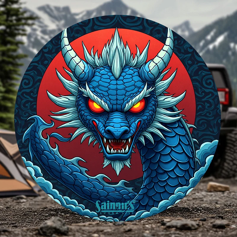 1pc High-Definition Printed Tire Cover Protector In Multiple Sizes (28, 30, 32, 34), Suitable For Various Cars, SUVs, RVs – Easy