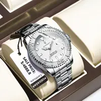 Reloj POEDAGAR militar de lujo para hombre, reloj de acero inoxidable con fecha luminosa resistente al agua, relojes de cuarzo de negocios de alta calidad para hombre