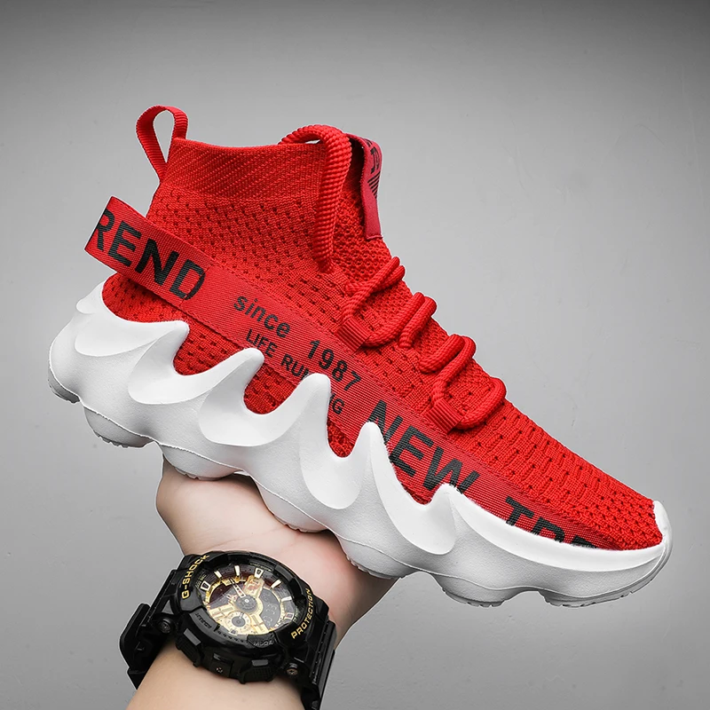 Zapatillas informales de verano de alta calidad Unisex, zapatos transpirables gruesos para correr al aire libre para hombres, Zapatillas antideslizantes de suela gruesa para mujeres, nuevo Color