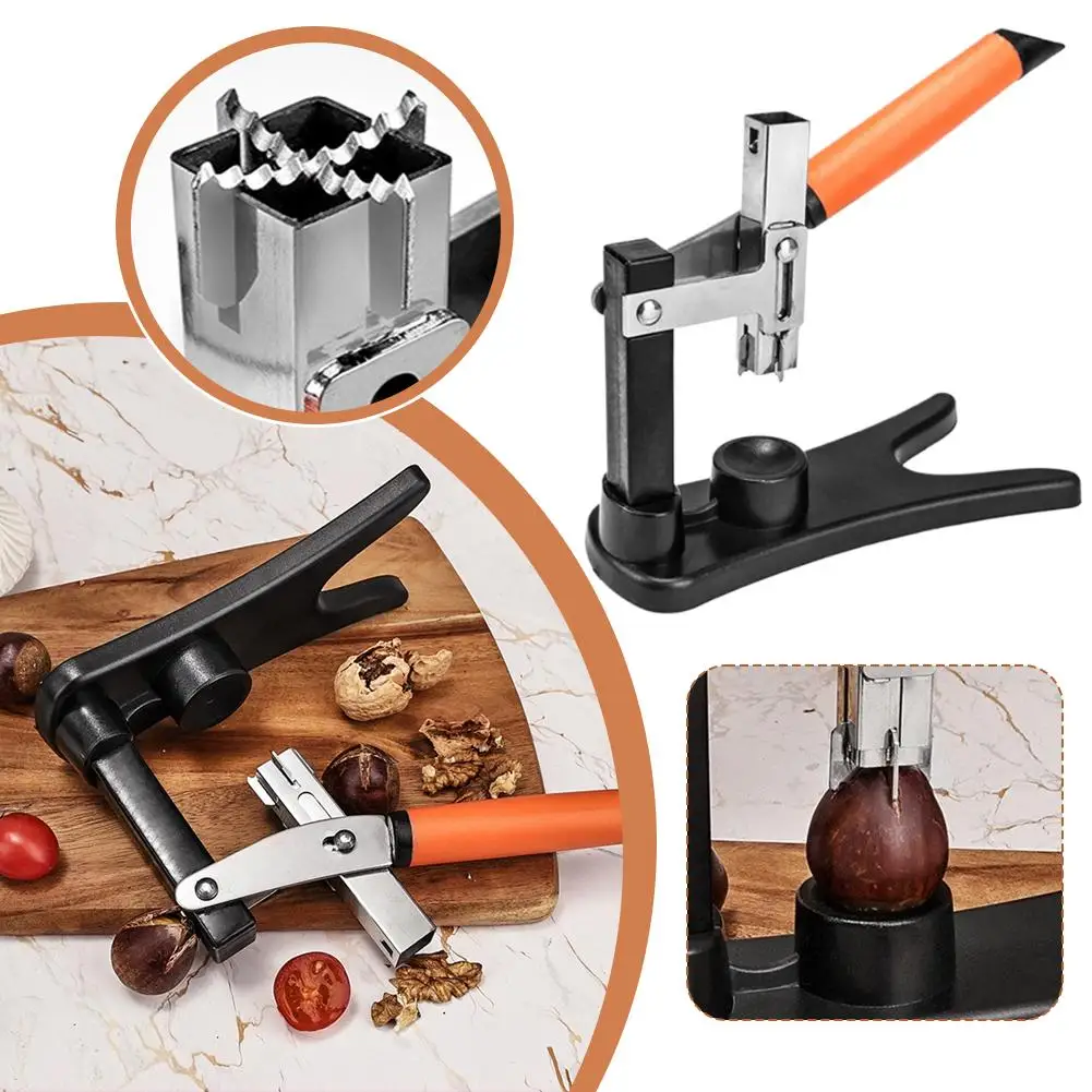 Chestnut Cutter For Nut Walnuts Peeling Shelling Quick Opener With Non-Slip Handle Kitchen Portable Nut Sheller Kitchen Tool