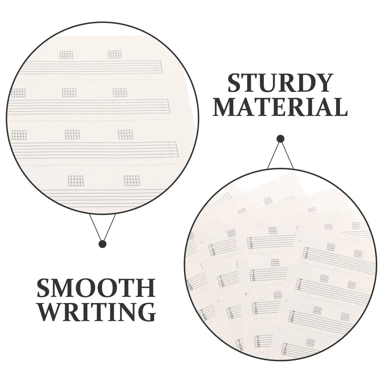 85Pcs Blank Guitar Tab Paper Sheet Music Tablature Notebook Smooth Writing Music Composition Practice Portable Convenient