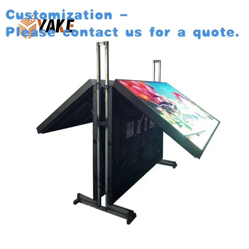 custom.Yake Outdoor Full Color Double Sided LED Display  Screen Message Digital Advertising LED Sign Board Store and Shoppin