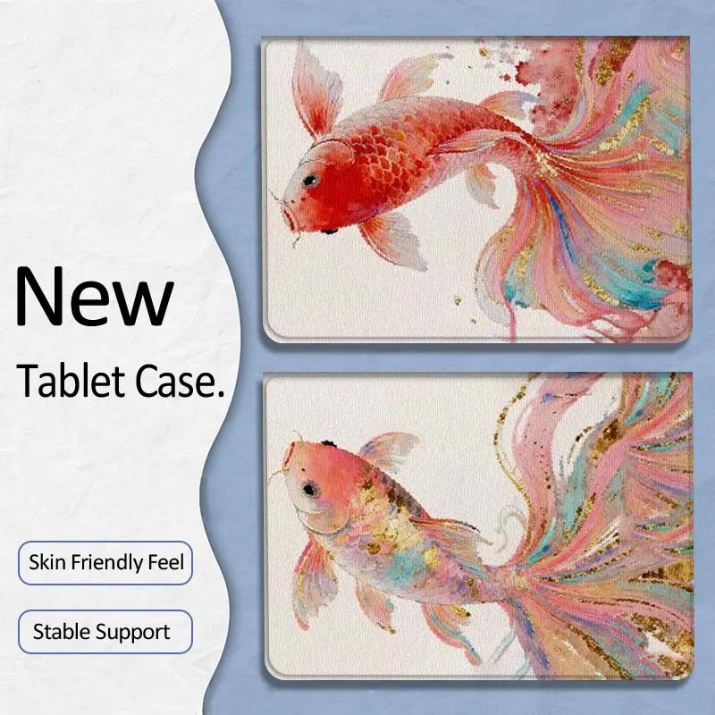 

Red Koi Sparkling Tail Gift For Xiaoxin Lenovo Tab P12 Extreme Legion Y900 Idea Pro GT 12.1 2025 Foldable Tablet Case