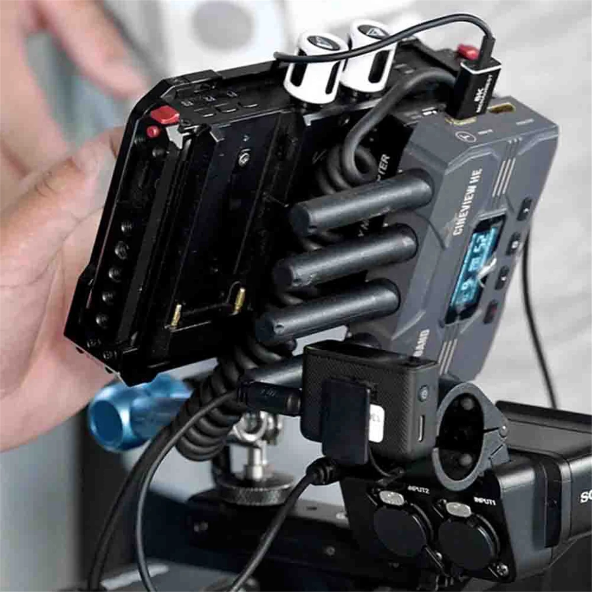 모니터 및 카메라용 양면 더미 배터리 전원 어댑터, NP-F550, F750, F970 용 NP-F550 D-TAP