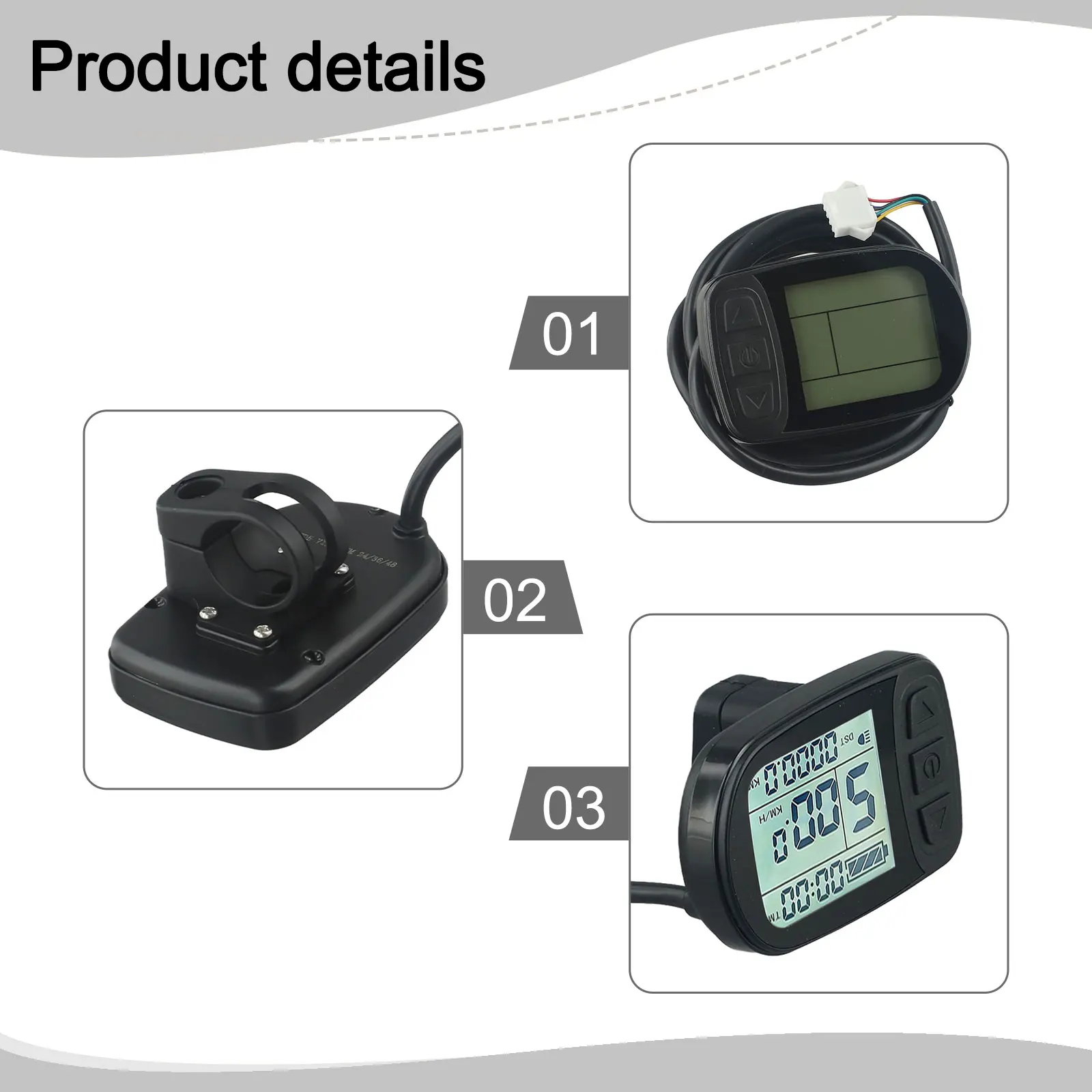 Black Optimal Performance KT LCD LCD Display Instrument Ebike Electric Power KT Controllers KT LCD LCD Display