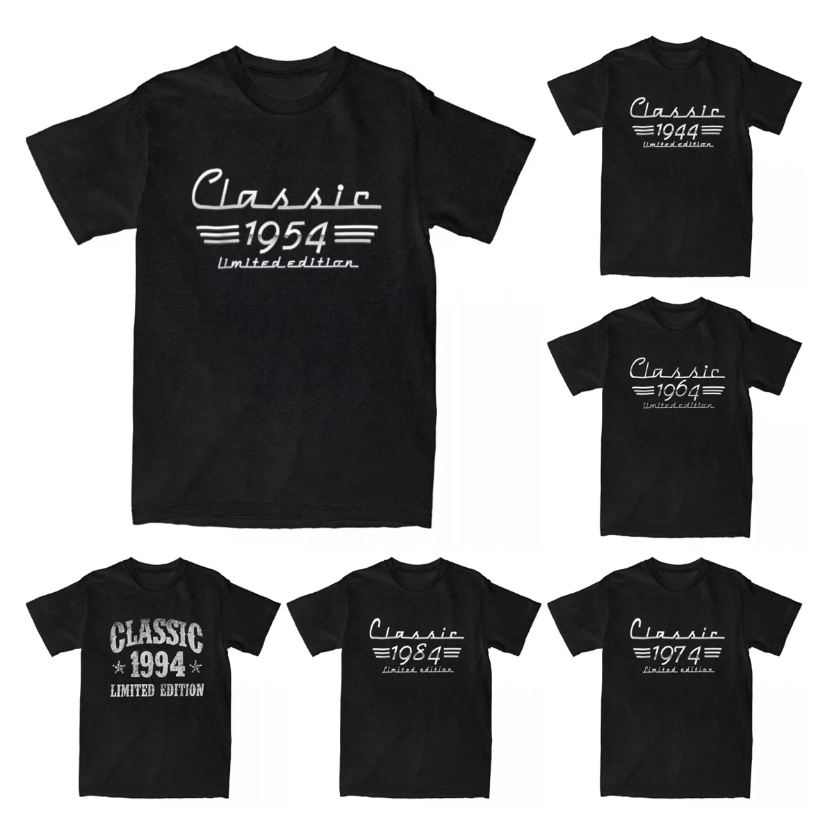 70 50 Year Old Gift Classic 1954 1974 Limited Edition 70th 50th Birthday Men's T Shirts Funny Tee Shirt T-Shirts Printed Clothes