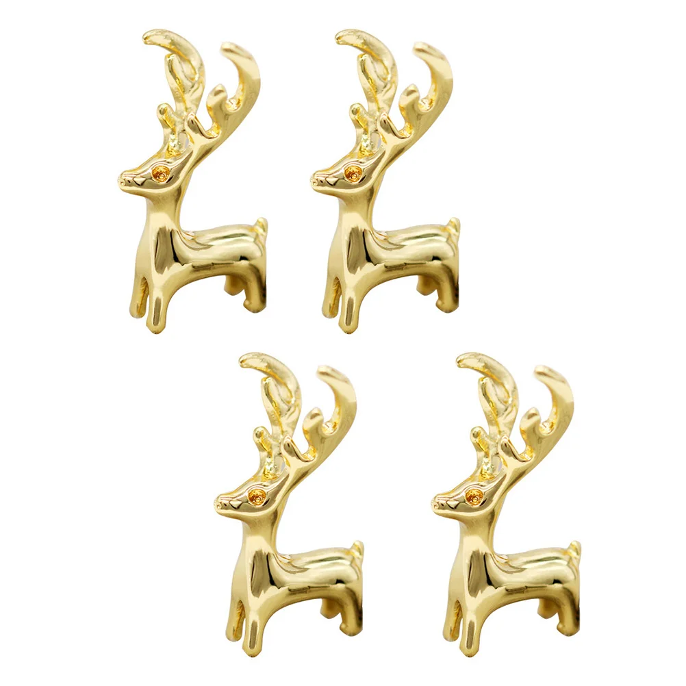 

4Pcs Christmas Elk Necklace Pendants Copper Golden Durable Lightweight DIY Charms Jewelry Making Set Necklace Pendant