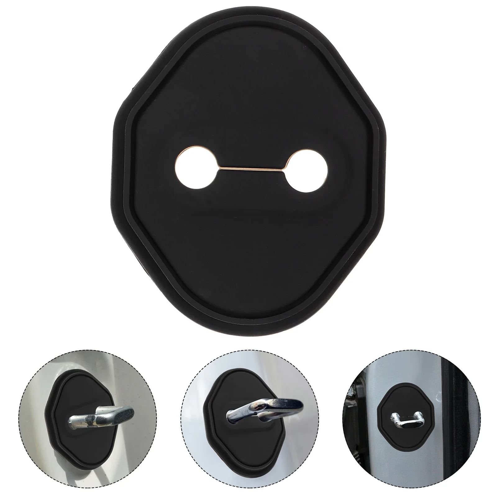 

4pcs Door Lock Buckle Anti Rust Cover Car Latch Protector Switches Long Lasting Door Accessories