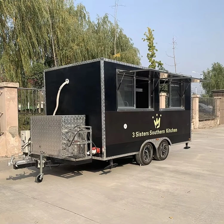 Pizza Trailer with Kitchen Electric Food Truck with Griddle Deep Fryer Food Trailer Mobile Food Truck for Sale in Dubai