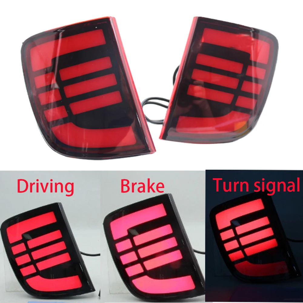 

2pcs Car LED Taillight Rear Bumper Reflector Lamp For Toyota Land Cruiser 2008- 2015 Brake Light turn signal fog lamp