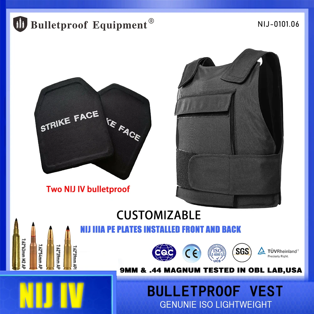 Colete à prova de balas personalizável, desgaste interno invisível, colete ultra confortável, macio e fino, nível nij iv