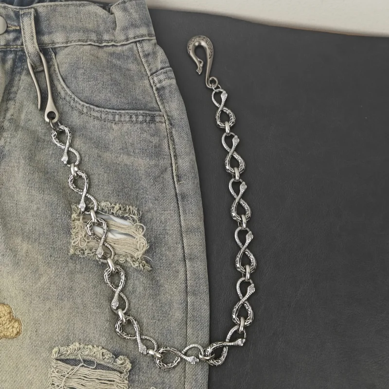 dia-de-verao-novo-modelo-diy-artesanal-pequena-cobra-retro-calcas-corrente-moda-masculina-e-feminina-cintura-y2k-acessorios-de-luxo