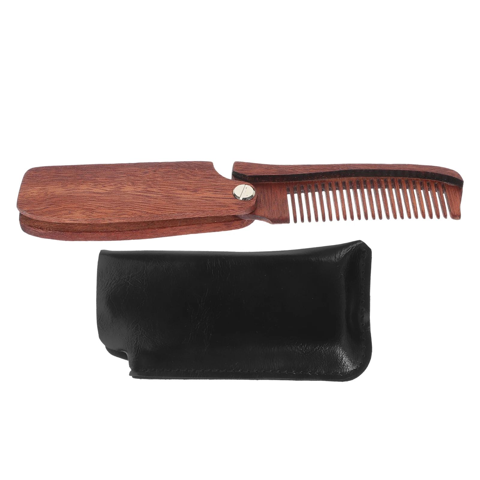 

Foldable Wooden Comb High Quality Smooth Surface Portable Hair Comb For Women Men Bamboo Pu Bag Storage Easy Carry Anti
