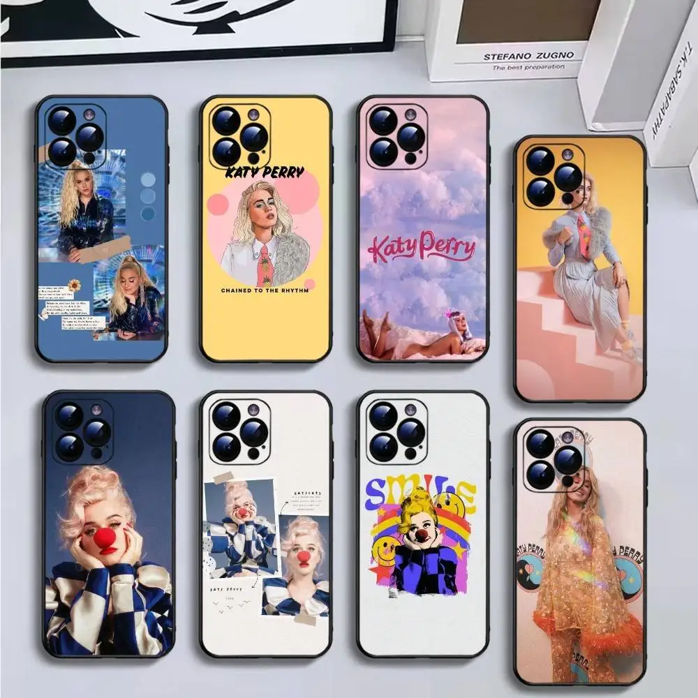 

Singer K-Katy Perry Phone Case For iPhone16,15,14,13,12,11 Plus,Pro Max,XS,X,XR,SE,Mini,8,7,Soft Black Cover