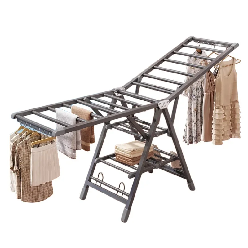 

Folding drying rack, balcony, household indoor floor drying rack, outdoor quilt drying, cool hanging clothes rod