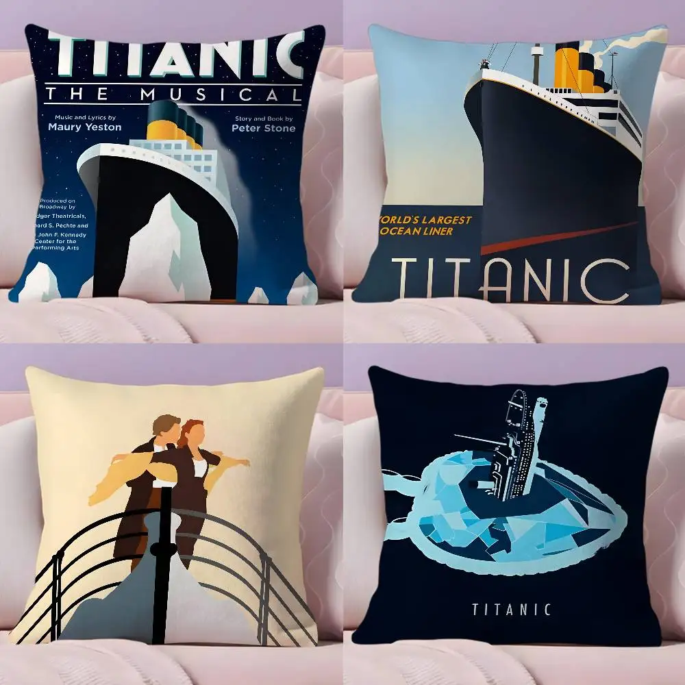 

Creative image style T-Titanic Pillow Case Pillowcase Ultra Soft Skin Friendly Fabric Cloud Like Comfort & Concealed Zipper