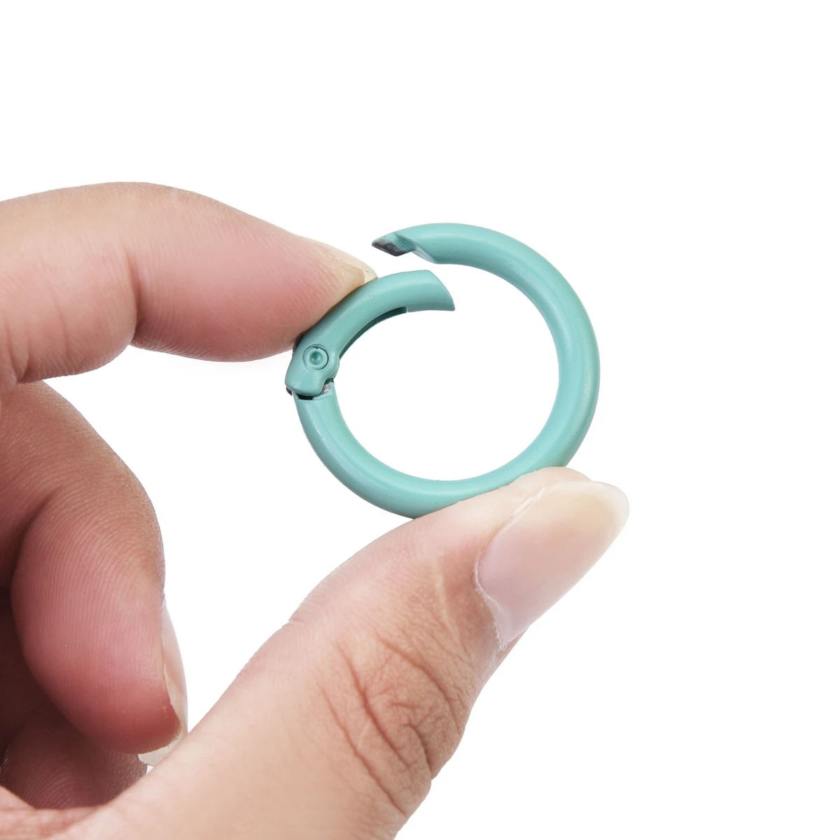 5-10 Stück 25/35/41mm Metall O-Ring Federverschluss Öffnbarer Runder Karabiner Schlüsselanhänger Clips Haken Verbinder DIY Bastelzubehör – Detail 6