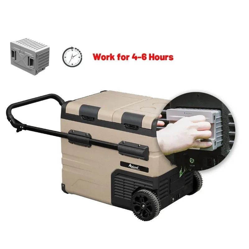 camping 36.7L Dual Zones Por   Car Fridges Freezer Battery Road Trip 24v 12v Refrigerator car home dual use