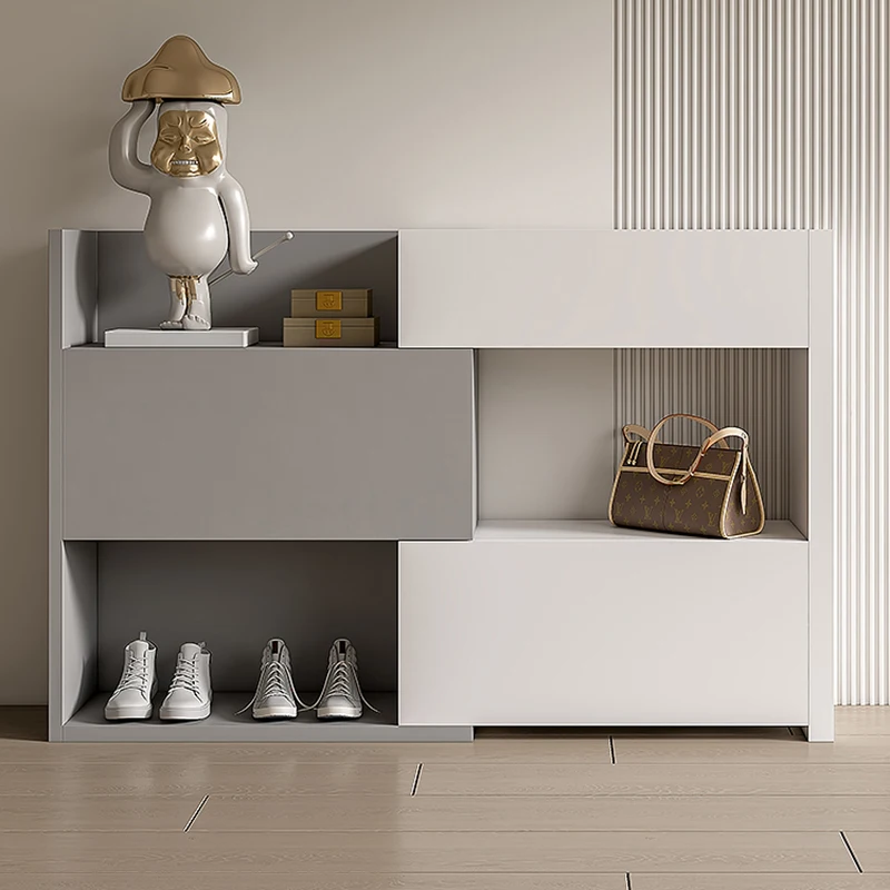 

Nordic Luxury Modern Wood Shoe Cabinet Household Modern Simple Retractable Locker Shoe Cabinet Zapateros Home Furniture KMSC