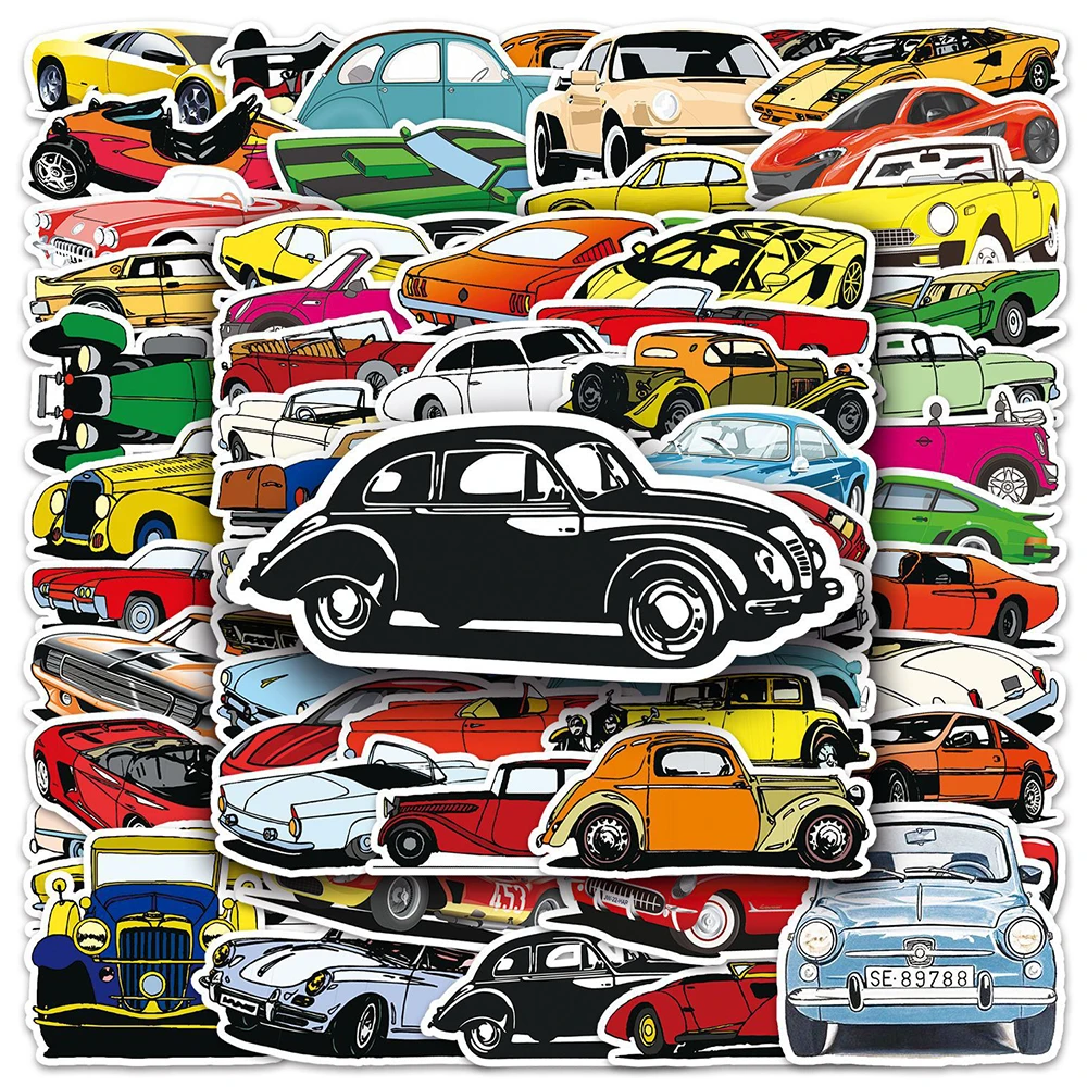 

10/30/51Pcs Cool Racing Car Toy Stickers Cartoon JDM Styling Sticker Notebook Skateboard Stationery Decorative Decal Fun for Kid