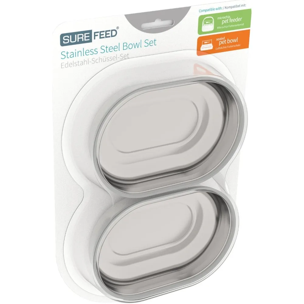 وعاء أوتوماتيكي لتغذية الحيوانات الأليفة من الفولاذ المقاوم للصدأ للقطط والكلاب مضاد للقيء ومضاد للانزلاق #1