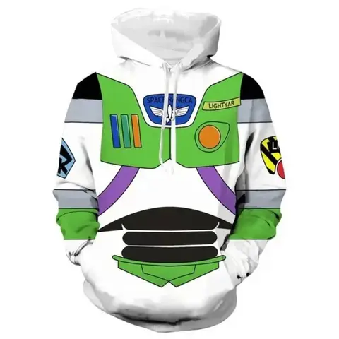 N32O Anime Toy Story Buzz Lightyear Woody 3D Print Hoodies Jacket for Men Spring and Autumn Coat Tops Cosplay Costume Christ N32