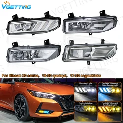 Car LED Daytime Running Light For Nissan Sentra 2020 Xtrail Rogue Kicks 2017 2018 2019 2020 Qashqai 2019 2020 Fog Lamp Headlight