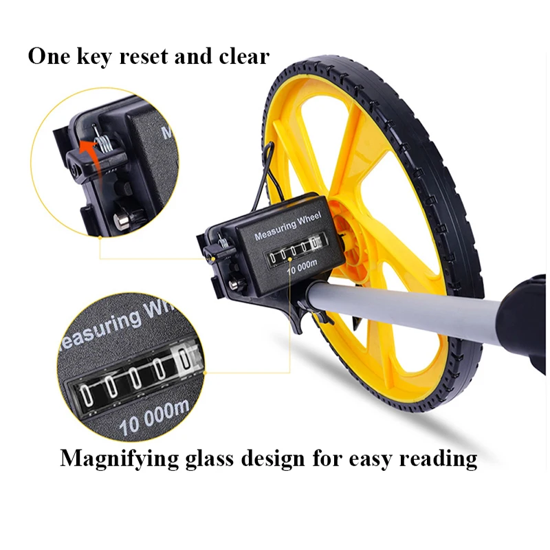 Distance Measure Wheel Portable Measuring Wheel Handheld Wheel Range Finder Handheld Mechanical Range Finder Walking Rangefinder