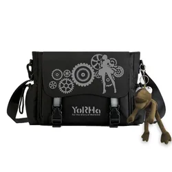 NieR:Automata Anime Oxford Crossbody Messenger Student School Shoulder Black Bags Teenager Casual Travel Outdoor Gift