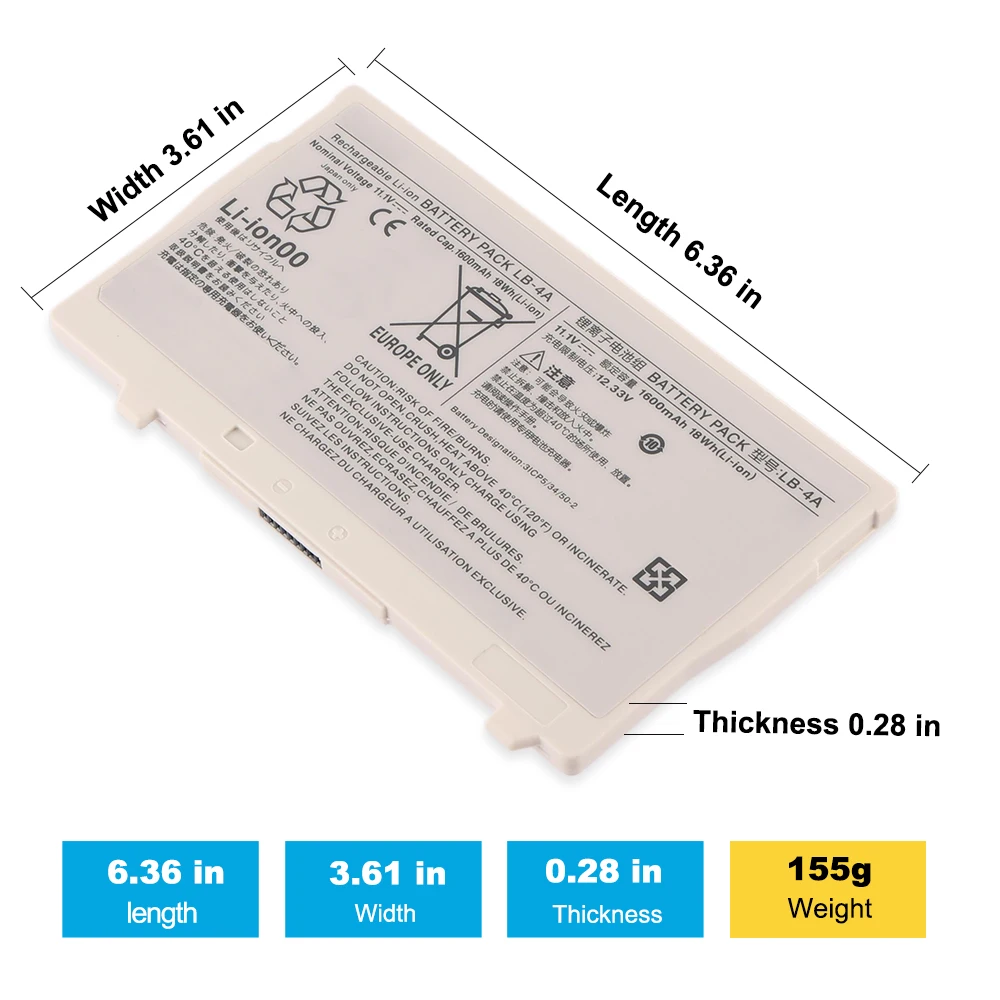 LB-4A Rechargeable Battery For Canon CXDI-710C CXDI-702C CXDI-820C Wireless Flat Panel Detectors WM5A11 AX-C4343W AR-C3543W