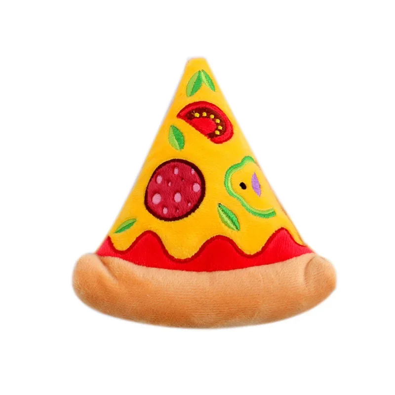 Supet pet sounding toy plush pizza resistant to chewing and molar training