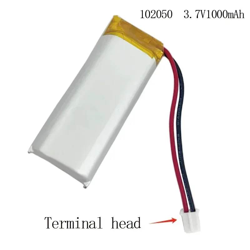 3.7V 1000mAh 102050 Lipo Cells Lithium Polymer Rechargeable Battery for GPS Recording Pen LED Light Beauty Instrument with PCB