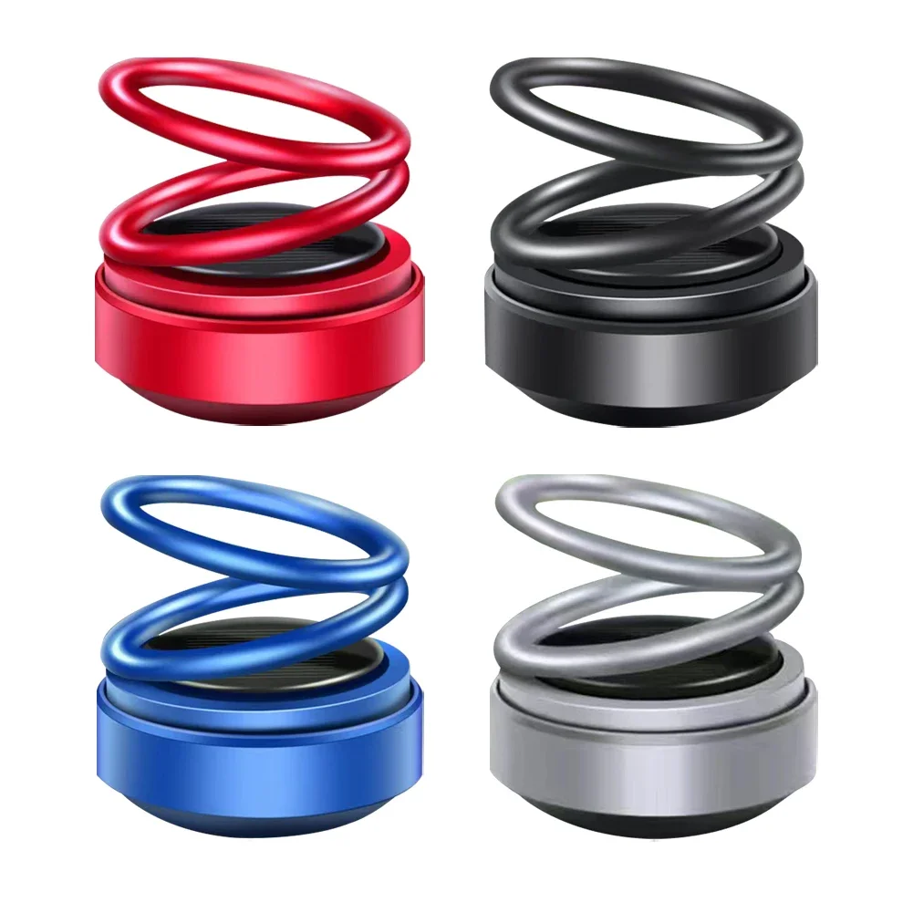 

Solar Powered Aromatherapy Diffusers Rotating Suspension Double Ring Car Aromatherapy Car Decoration Accessories
